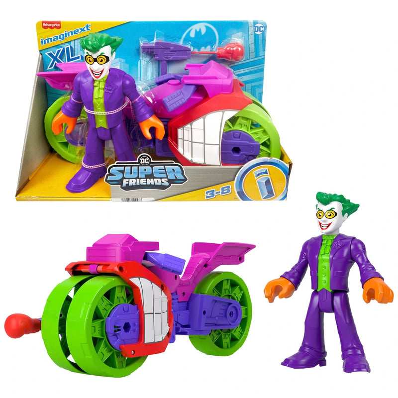 Imaginext DC Super Friends The Joker XL Figure and Laff Cycle Vehicle Set