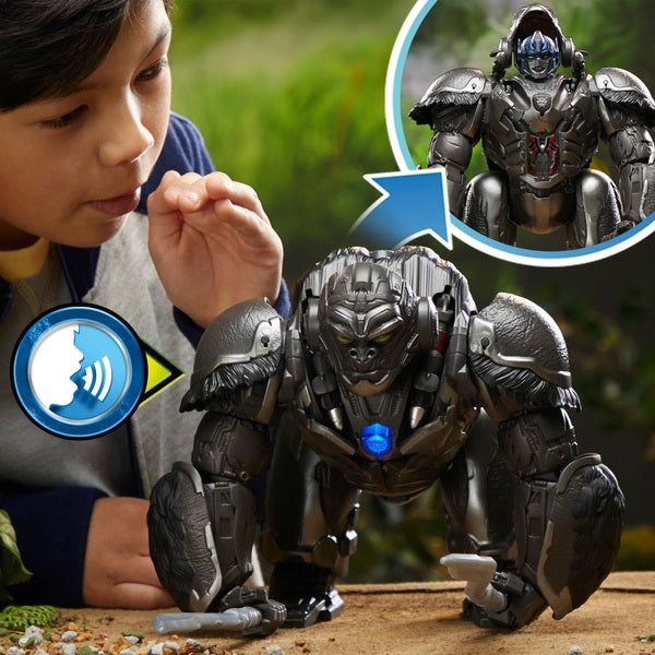 Transformers: Rise of the Beasts Command & Convert Animatronic Optimus Primal Figure