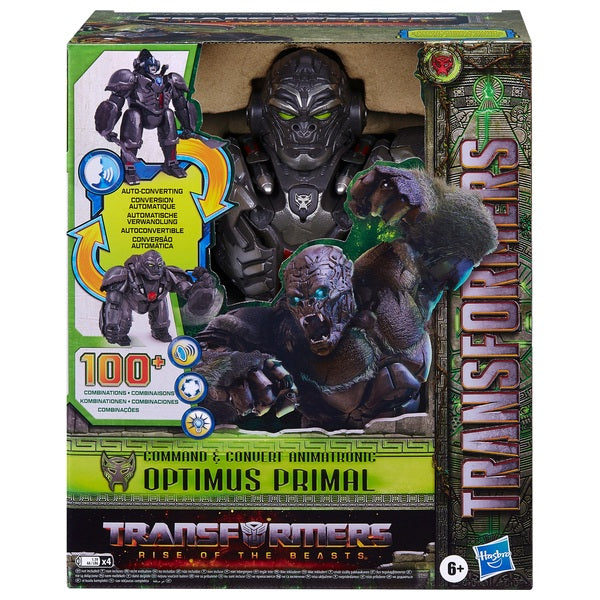 Transformers: Rise of the Beasts Command & Convert Animatronic Optimus Primal Figure