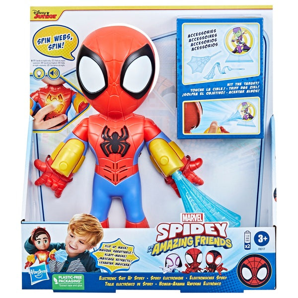 Marvel Spidey and His Amazing Friends Electronic Suit Up Spidey Action Figure