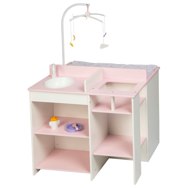 Wooden Nursery Dolls Changing Station Playset