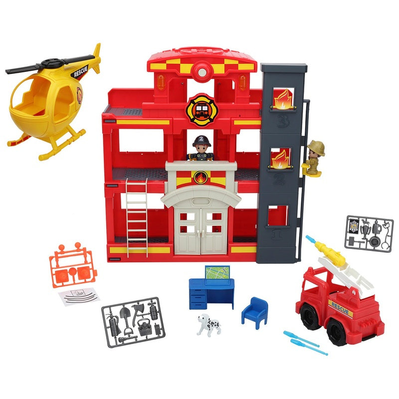 Big Steps Fire Station Rescue Mission Playset + Free Activity Book