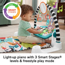 Fisher-Price Glow & Grow Kick & Play Piano Baby Gym Blue + Free Activity Book
