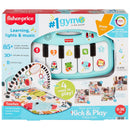 Fisher-Price Glow & Grow Kick & Play Piano Baby Gym Blue + Free Activity Book