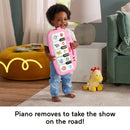 Fisher-Price Glow & Grow Kick & Play Piano Baby Gym Pink + Free Activity Book