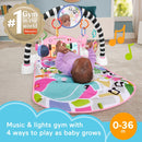 Fisher-Price Glow & Grow Kick & Play Piano Baby Gym Pink + Free Activity Book