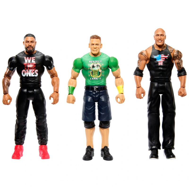 WWE Main Event Superstars Basic 3 Pack - Roman Reigns, John Cena & The Rock