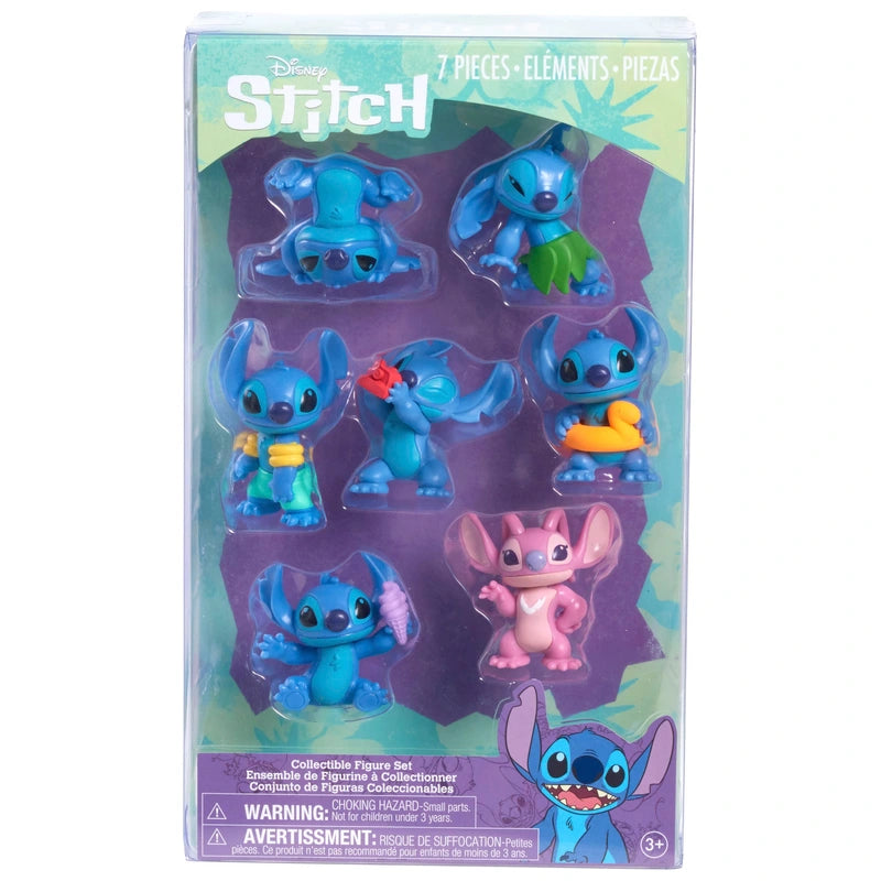 Disney Stitch Mini Figures 7-Pack + Free Activity Book