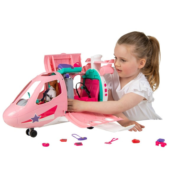 Lights and Sounds Jet Plane Playset with Pilot Doll