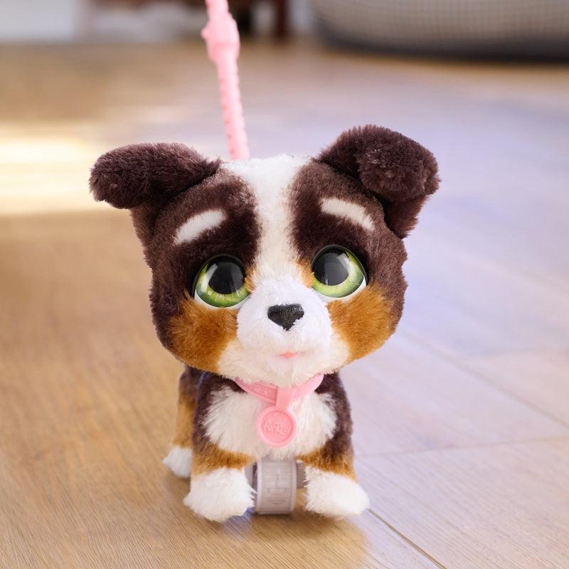 FurReal Walk-A-Lots Bernedoodle Interactive Plush Pet Toy + Free Activity Book