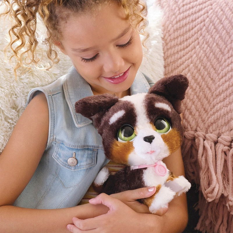 FurReal Walk-A-Lots Bernedoodle Interactive Plush Pet Toy + Free Activity Book
