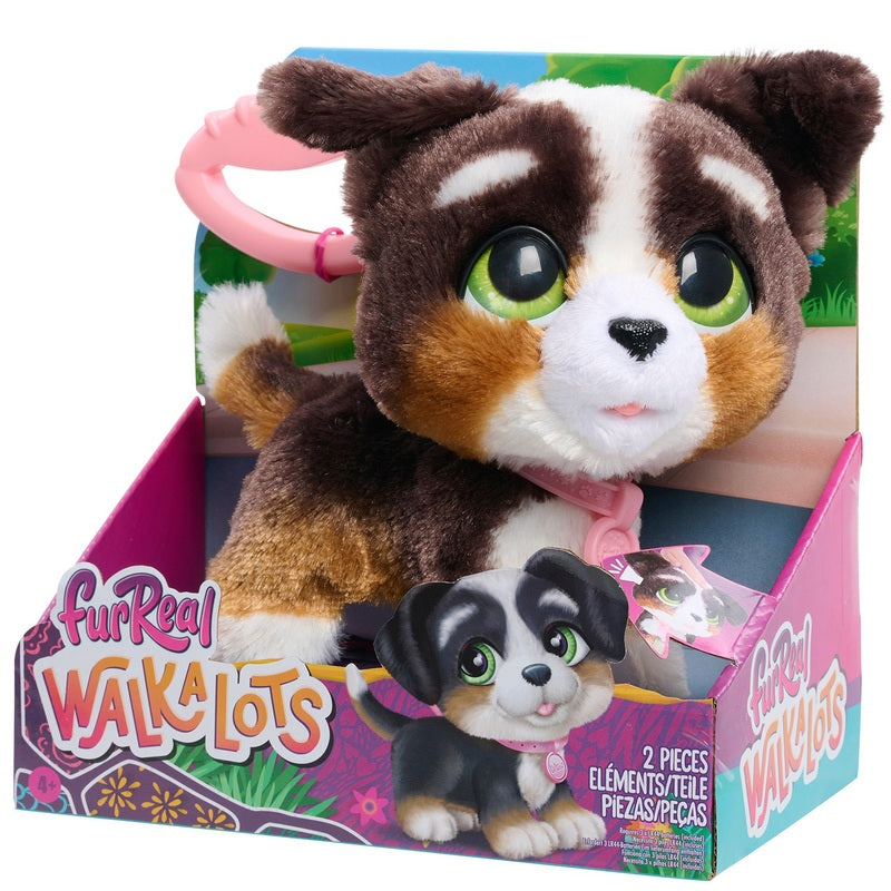 FurReal Walk-A-Lots Bernedoodle Interactive Plush Pet Toy + Free Activity Book