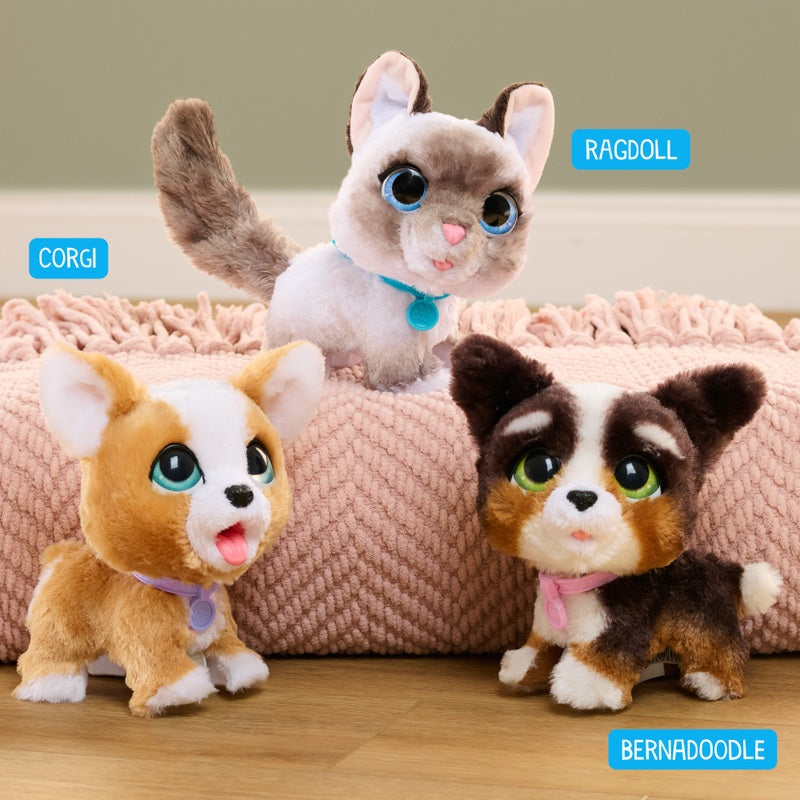FurReal Wag-A-Lots Kitty Interactive Plush Pet Toy + Free Activity Book