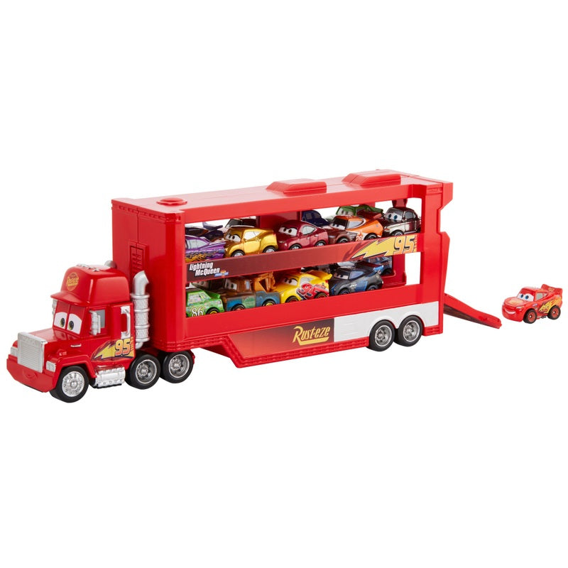 Disney Cars Diecast Mack Hauler Playset with 5 Mini Racers + Free Activity Book