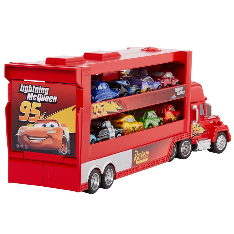 Disney Cars Diecast Mack Hauler Playset with 5 Mini Racers + Free Activity Book