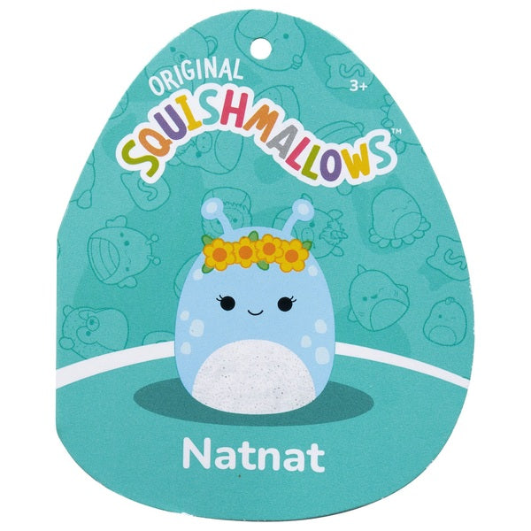 Original Squishmallows 40cm Natnat the Blue Alien Soft Toy