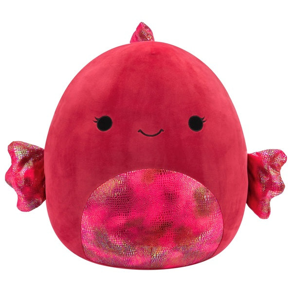 Original Squishmallows 40cm Barella the Raspberry Fish Soft Toy