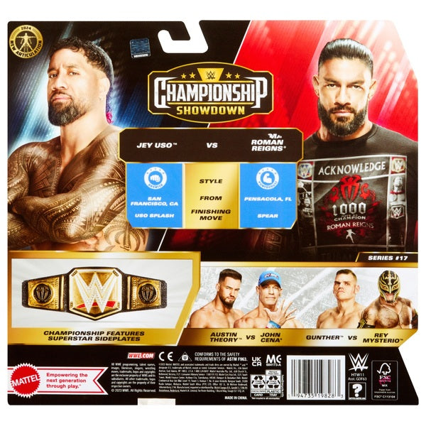 WWE Championship Showdown Roman Reigns vs Jey Uso 2 Pack