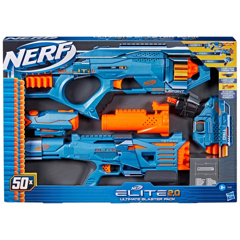 NERF Elite 2.0 Ultimate Blaster 3 Pack + Free Activity Book