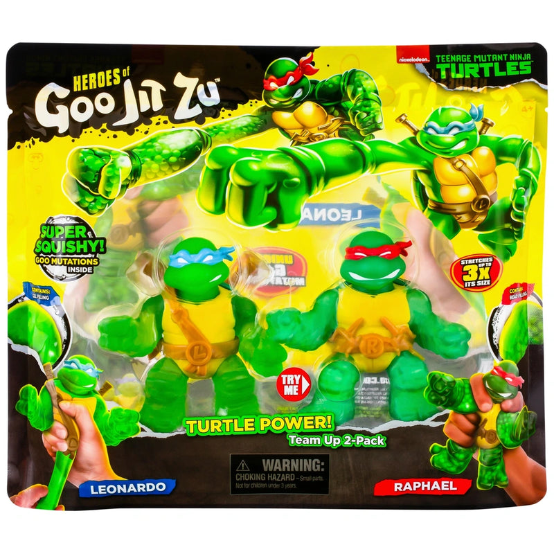 Heroes of Goo Jit Zu Teenage Mutant Ninja Turtles Raphael & Leonardo 2 Pack