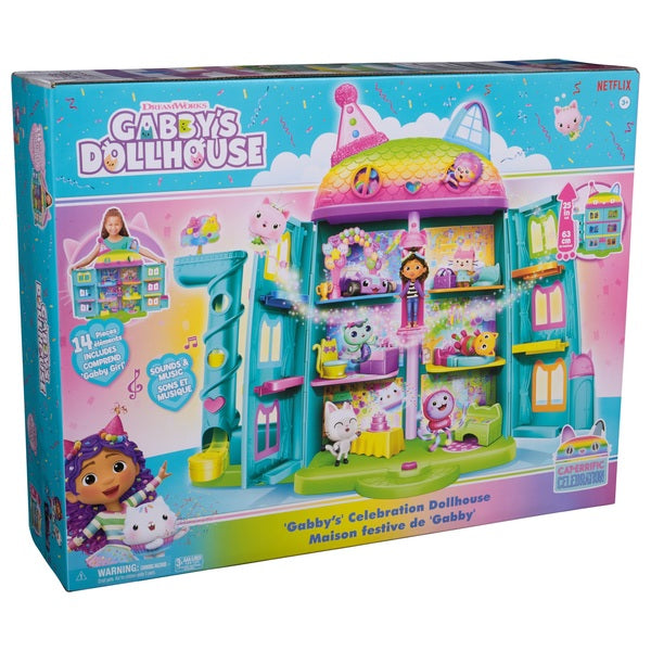 Gabby's Dollhouse Rainbow-Themed Celebration Doll House