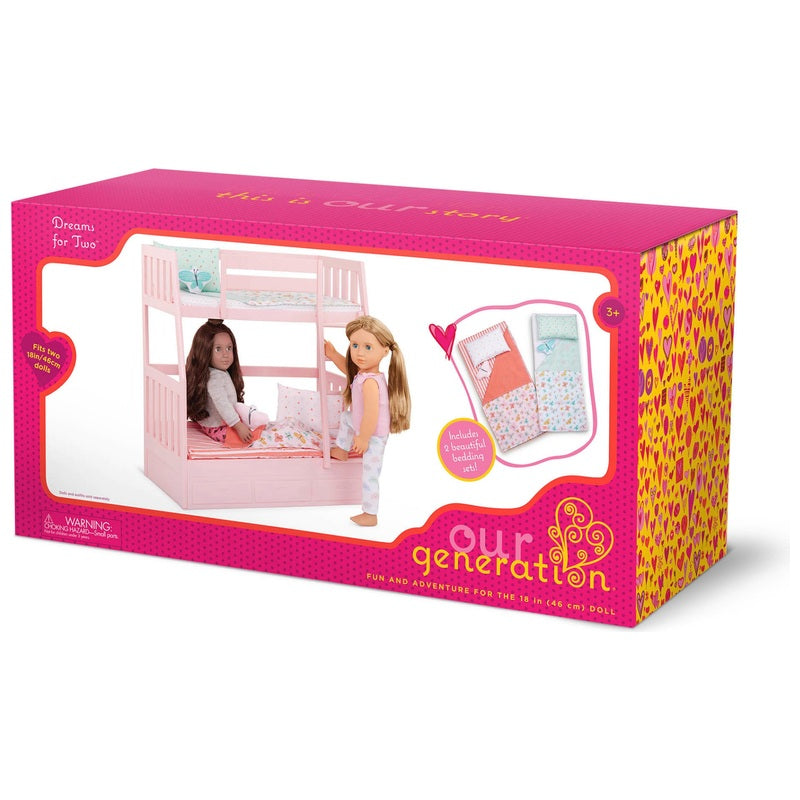 Our Generation Bunk Bed Dreams for Two Playset + Free Activity Book