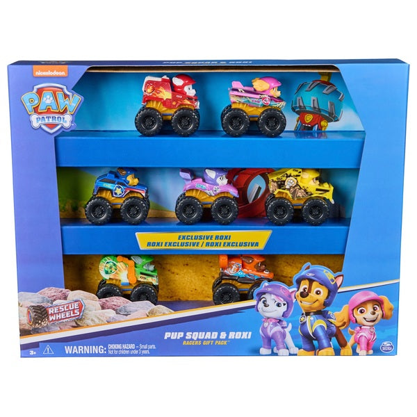 PAW Patrol Rescue Wheels Pup Squad Racers Gift Set with Roxi