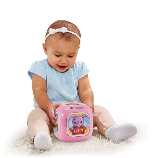 VTech Sensory Sounds Musical Cube Pink For Babies 3 Months +