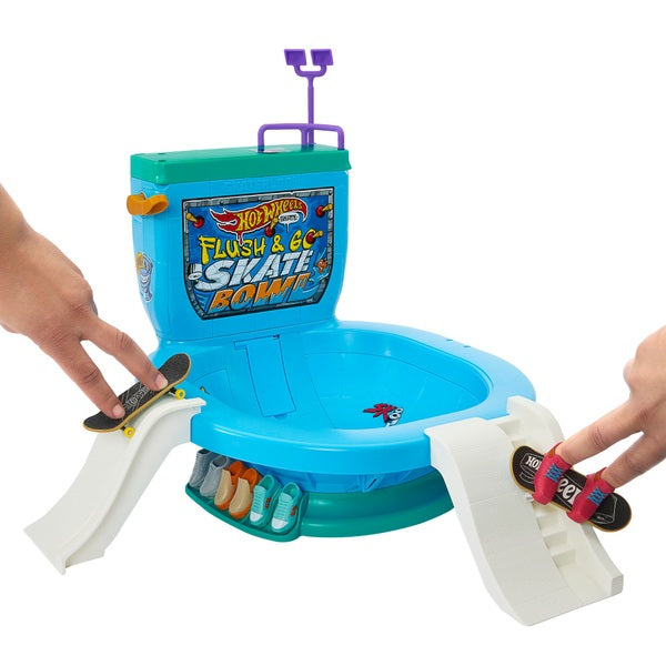 Hot Wheels Flush & Go Skate Bowl Set