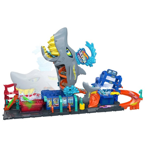 Hot Wheels City Let's Race Netflix -Ultra Shark Car Wash Set