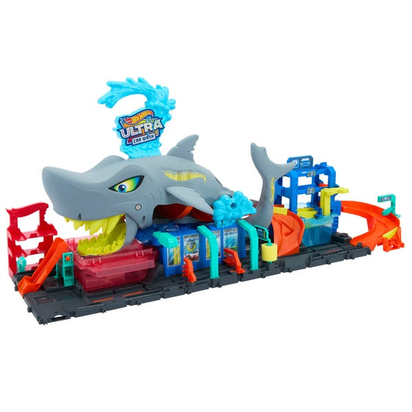 Hot Wheels City Let's Race Netflix -Ultra Shark Car Wash Set