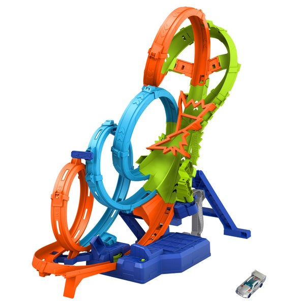 Hot Wheels 4-Loop Crash-Out Track Set Playset