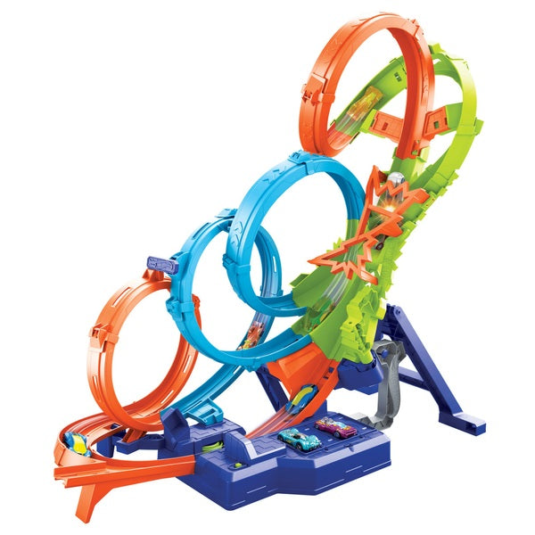 Hot Wheels 4-Loop Crash-Out Track Set Playset