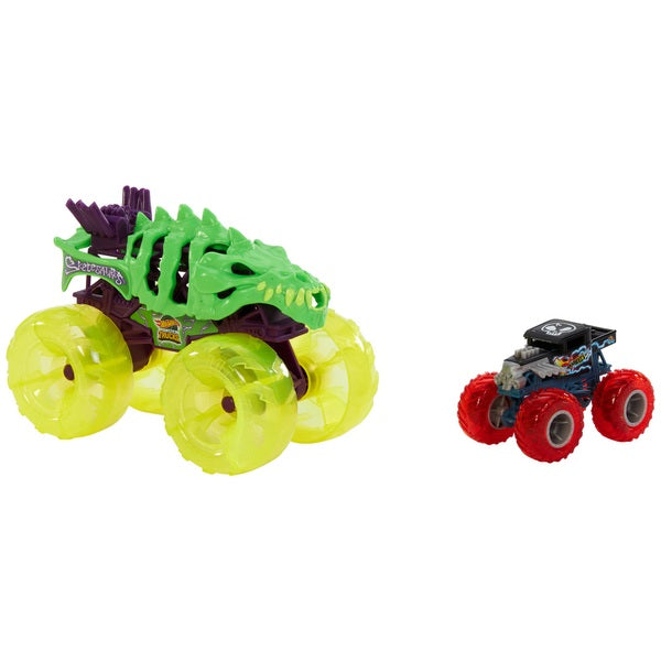 Hot Wheels Monster Trucks Power Smashers Charge and Chase Challenge Set