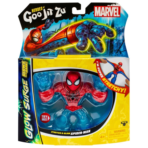 Heroes of Goo Jit Zu: Marvel Glow Surge Hero Pack – Stretch and Glow Spider-Man