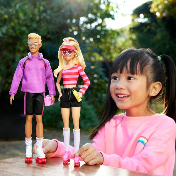 Barbie and Ken Rollerskate Set