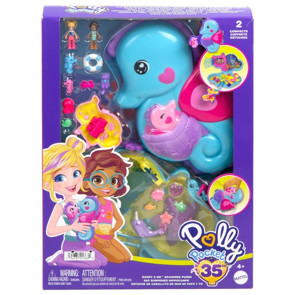 Polly Pocket Daddy & Me Seahorse Purse Compact Playset