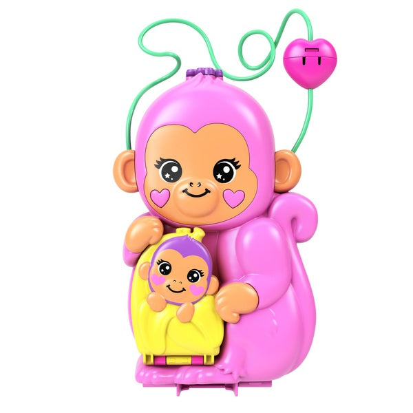 Polly Pocket Large Wearable Momma Monkey and Baby Playset