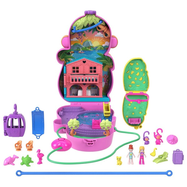 Polly Pocket Large Wearable Momma Monkey and Baby Playset