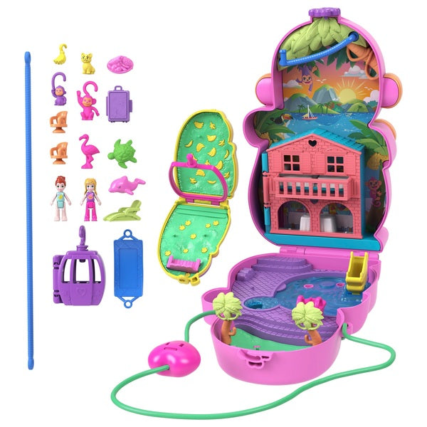 Polly Pocket Large Wearable Momma Monkey and Baby Playset