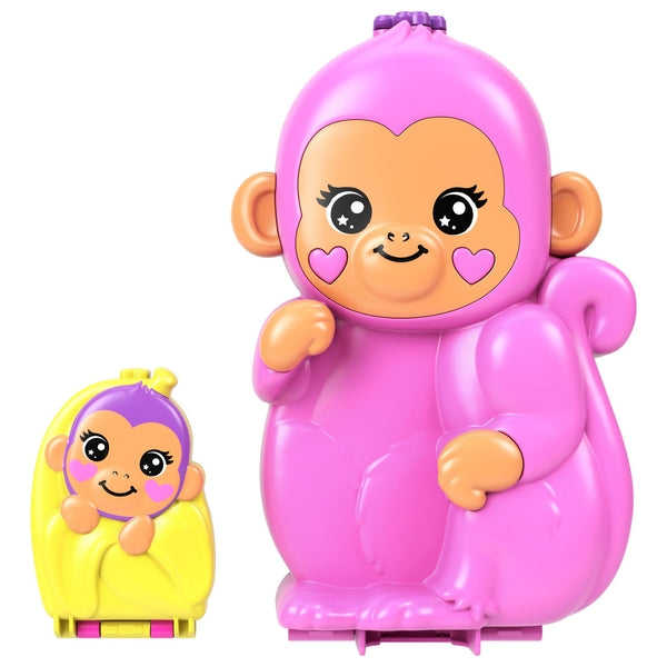 Polly Pocket Large Wearable Momma Monkey and Baby Playset