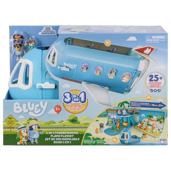 Bluey 3-in-1 Transforming Plane Playset With Light And Sounds