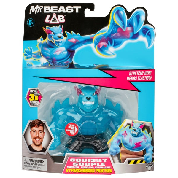 Heroes of Goo Jit Zu MrBeast Lab Stretchy Hero Hypercharged Panther Figure