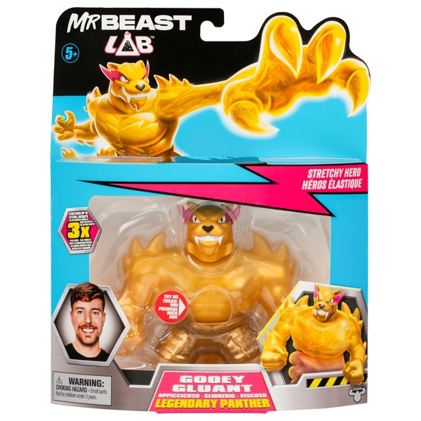 Heroes of Goo Jit Zu MrBeast Lab Stretchy Hero Legendary Panther Figure