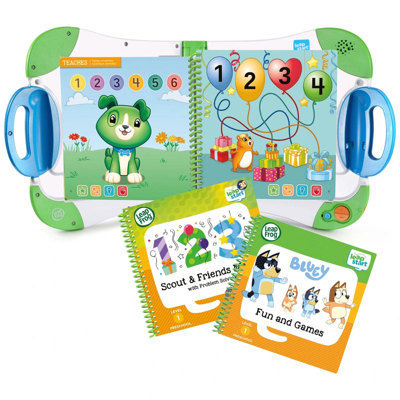 LeapFrog LeapStart Bluey Interactive Learning System Bundle + Free Activity Book