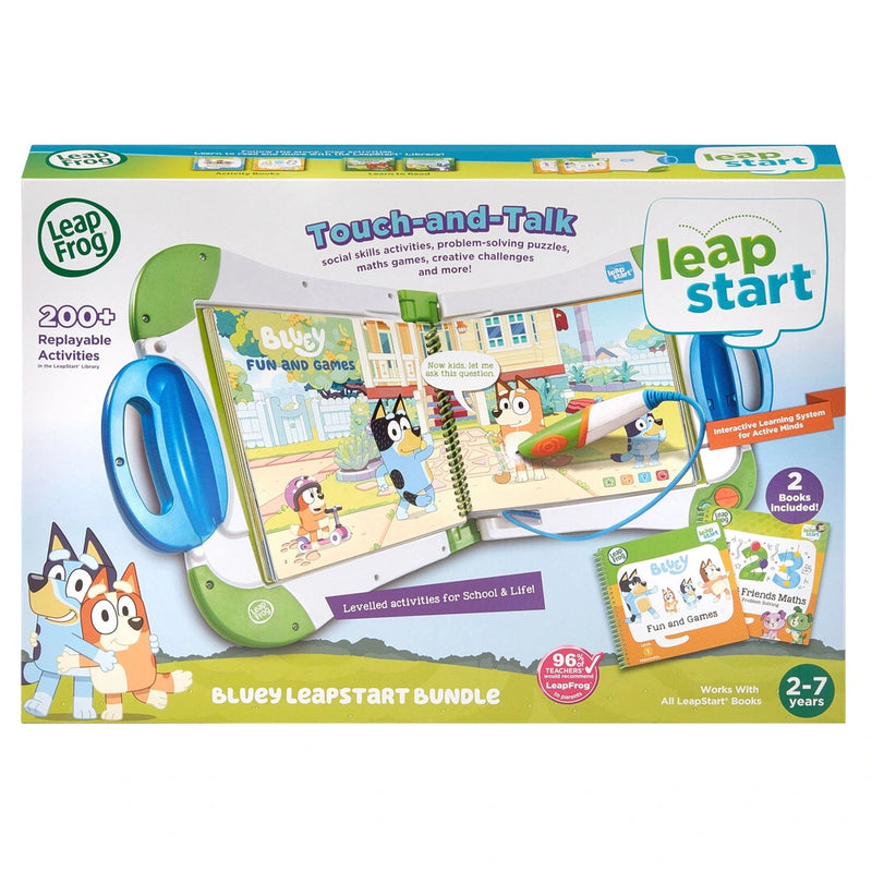 LeapFrog LeapStart Bluey Interactive Learning System Bundle + Free Activity Book