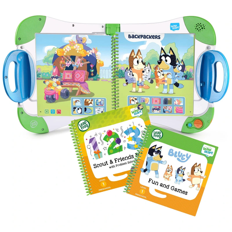 LeapFrog LeapStart Bluey Interactive Learning System Bundle + Free Activity Book