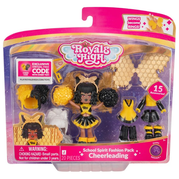 Royale High School Spirit Fashion Pack Cheerleading - Series 1 Dark Doll