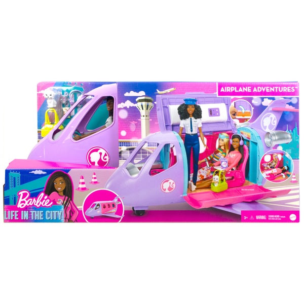 Barbie Airplane Adventures Playset With Pilot Doll