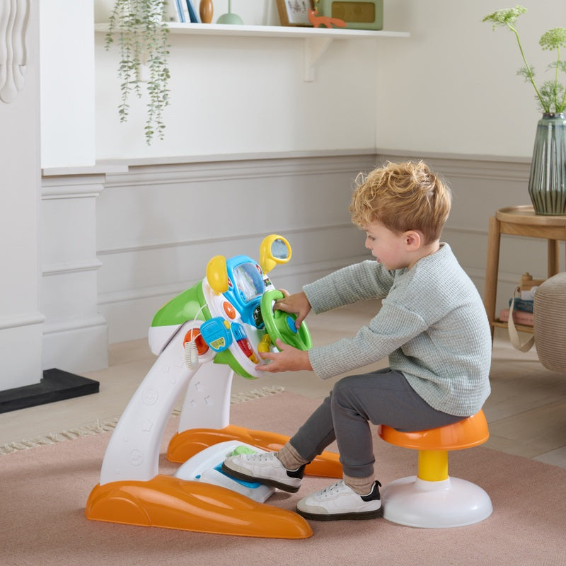 Big Steps Driving Simulator Steering Wheel Playset + Free Activity Book